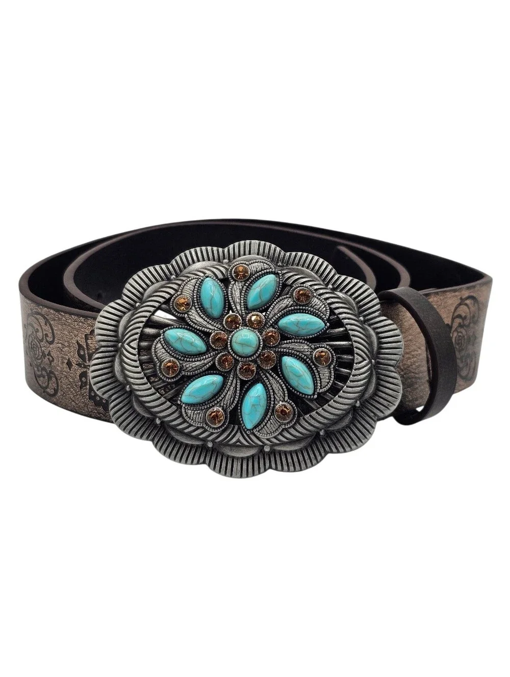 Western Faux Turquoise Stone Belt